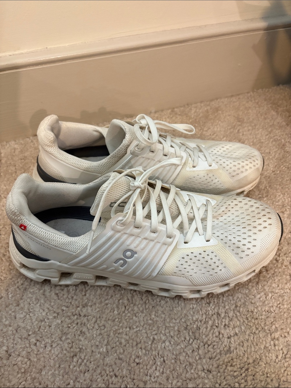 On Cloudwomen White Athletic Running Shoes